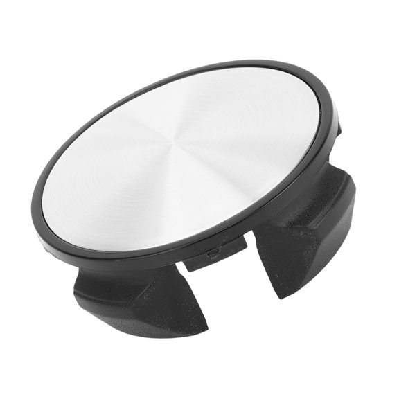 Unique Bargains Wheel Center Caps OD: 62mm/2.44" Black 1 Pc with Matte Silver Tone Sticker