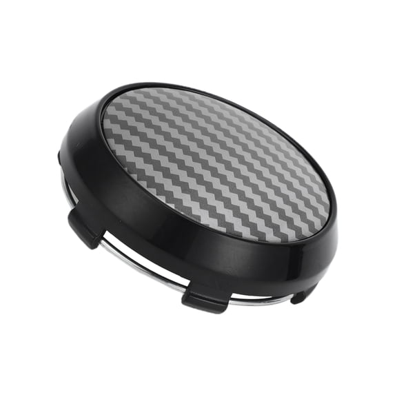 Unique Bargains Wheel Center Caps OD: 68mm/2.68" Black 1 Pc with Carbon Fiber Pattern Sticker