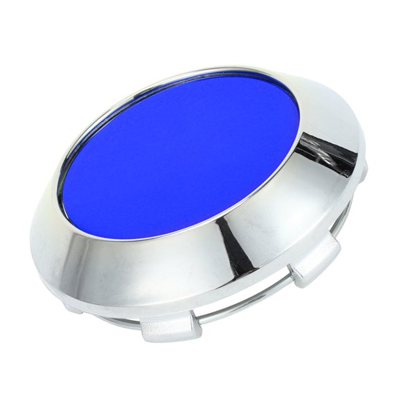 Unique Bargains Wheel Center Caps OD: 70mm/2.76" Silver Tone 1 Pc with Blue Sticker