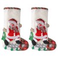 thumbnail image 1 of Unique Bargains Whimsical Cartoon Stockings Luxury Tiered Display Accents Snowman 12", 1 of 5