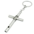 thumbnail image 1 of Unique Bargains Whistle Clasp Cross Pendant Design Keychain Silver Tone Keychain, 1 of 5