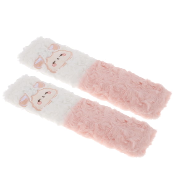 Unique Bargains White Pink Seat Belt Cover Pad Polyester PET Fiber 26cm Seatbelt Strap Cushion Shoulder Padding 2 Pcs