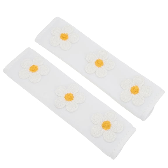 Unique Bargains White Seat Belt Cover Pad 24cm Seatbelt Strap Cushion Shoulder Padding 2 Pcs