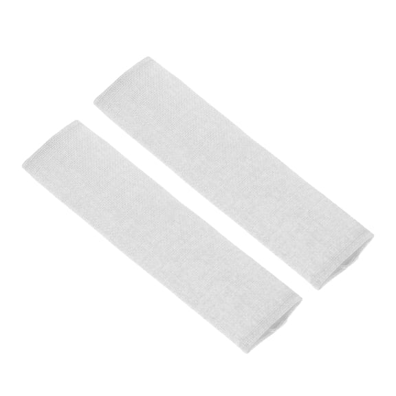 Unique Bargains White Seat Belt Cover Pad Linen 24cm Seatbelt Strap Cushion Shoulder Padding 2 Pcs