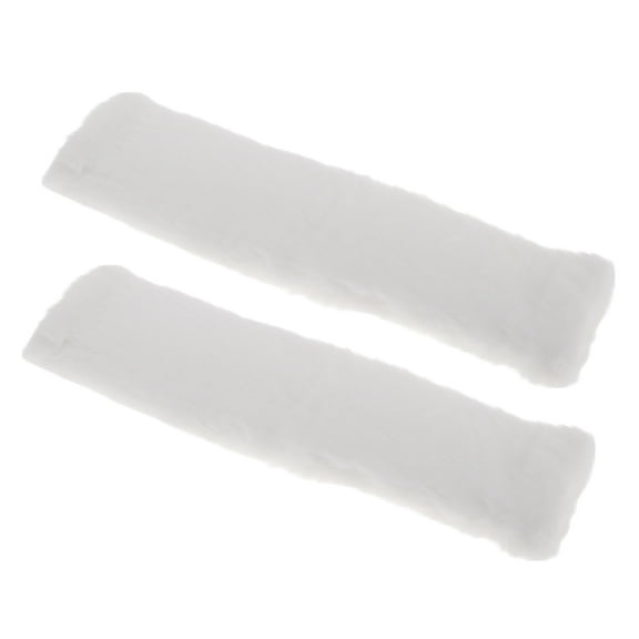 Unique Bargains White Seat Belt Cover Pad PET Fiber 24cm Seatbelt Strap Cushion Shoulder Padding 2 Pcs