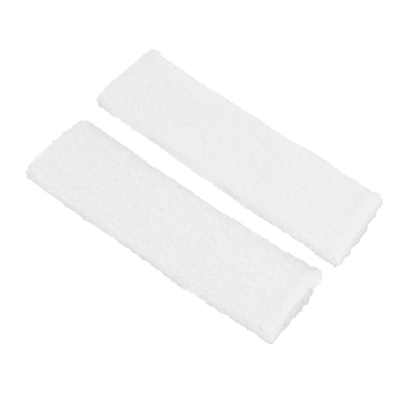 Unique Bargains White Seat Belt Cover Pad Plush 23.5cm Seatbelt Strap Cushion Shoulder Padding 1 Pair