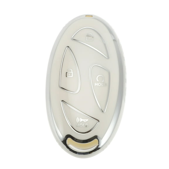 Unique Bargains White Silver Tone TPU Silicone Car Key Case for Hyundai Tucson NX4 Kona SX2 EV Ioniq 6/5 Grandeur GN7 -7 Buttons Remote Control Key Fob Case