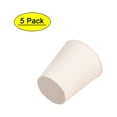 thumbnail image 1 of Unique Bargains White Tapered Shaped Solid Rubber Stopper for Lab Tube Stopper Size 3 5 Pcs, 1 of 5