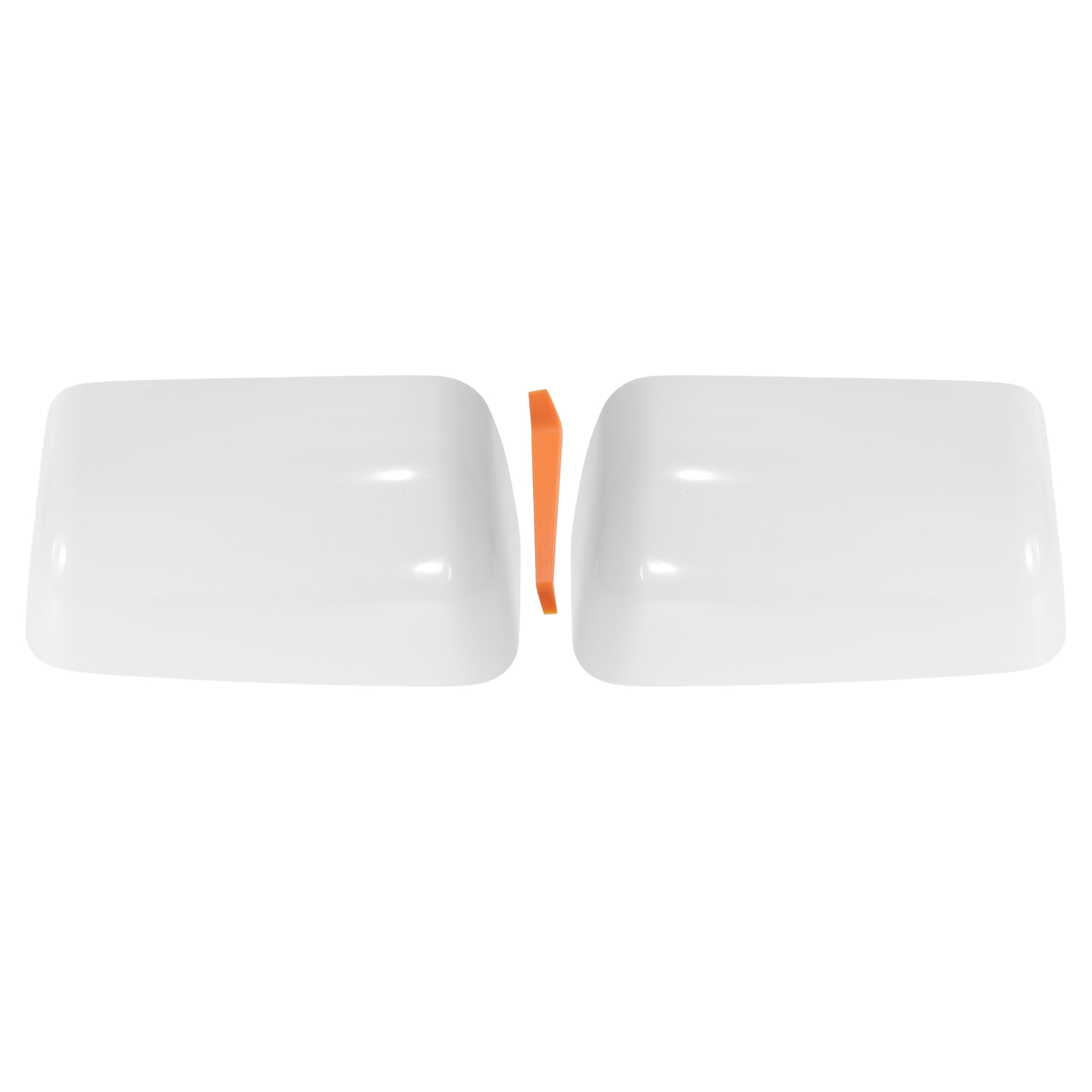 Unique Bargains White Upper Mirror Cover Cap for Ford F250 F350 F450 F550 Super Duty