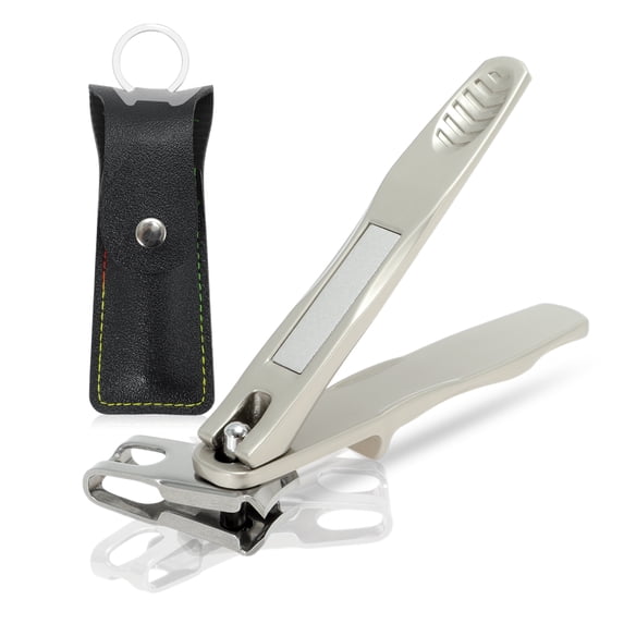 Unique Bargains Wide Jaw Nail Clippers Long Handle Fingernaill Clippers Nickel