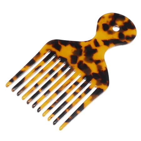 Unique Bargains Wide Tooth Afro Hair Pick Comb Hair Styling Tool for Men Women Plastic 1 PC Brown