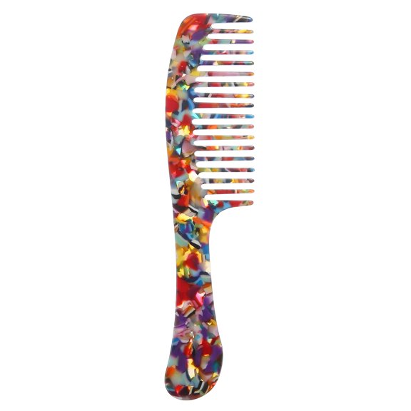 Unique Bargains Wide Tooth Comb Acetate Wide Comb for Curly Hair Thick Hair Wet Hair 6.89"x1.57" Assorted Color