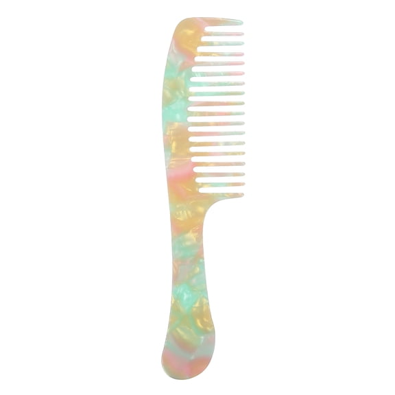 Unique Bargains Wide Tooth Comb Acetate Wide Comb for Curly Hair Thick Hair Wet Hair Pink Green
