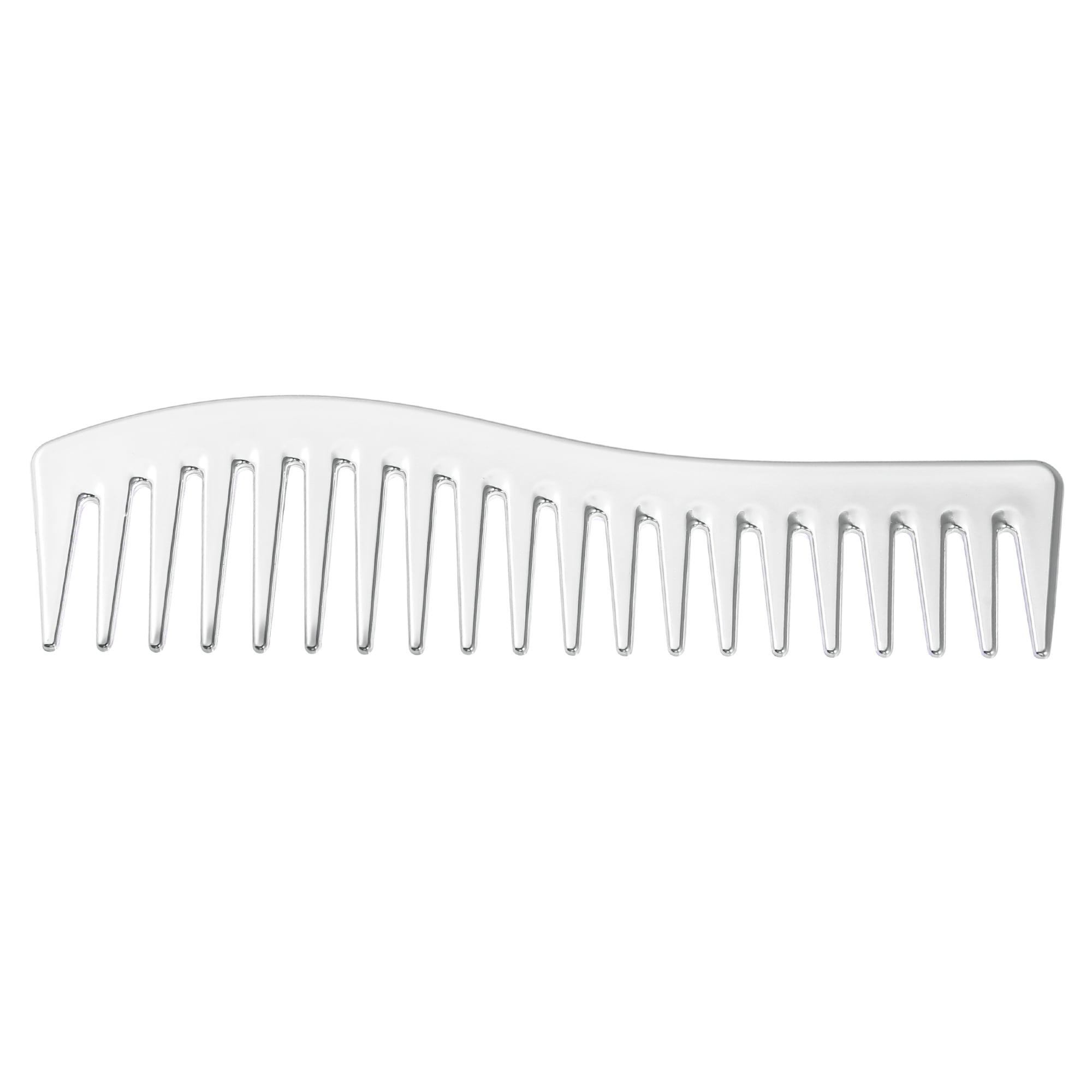 Unique Bargains Wide Tooth Hair Comb All Purpose Detangling Styling Comb Plastic Silver Tone