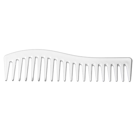Unique Bargains Wide Tooth Hair Comb All Purpose Detangling Styling Comb Plastic Silver Tone