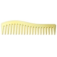 thumbnail image 1 of Unique Bargains Wide Tooth Hair Comb All Purpose Detangling Styling Comb Plastic Gold Tone, 1 of 6