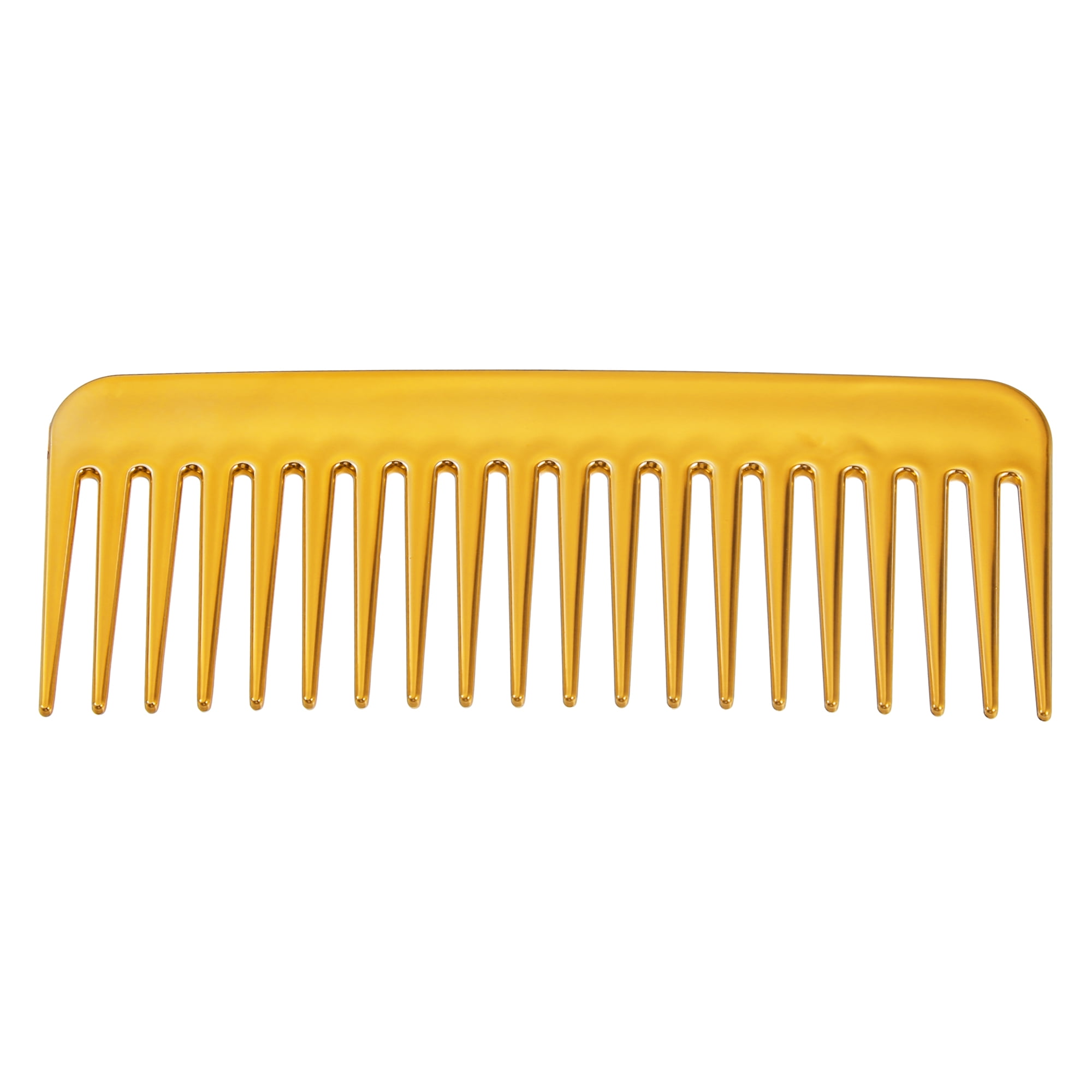 Unique Bargains Wide Tooth Hair Comb Hair Detangling Comb Wet and Dry Plastic Gold Tone