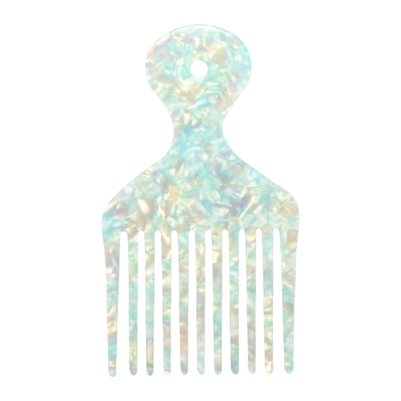 Unique Bargains Wide Tooth Hair Pick Comb Hair Styling Tool for Men Women Green 4.8"