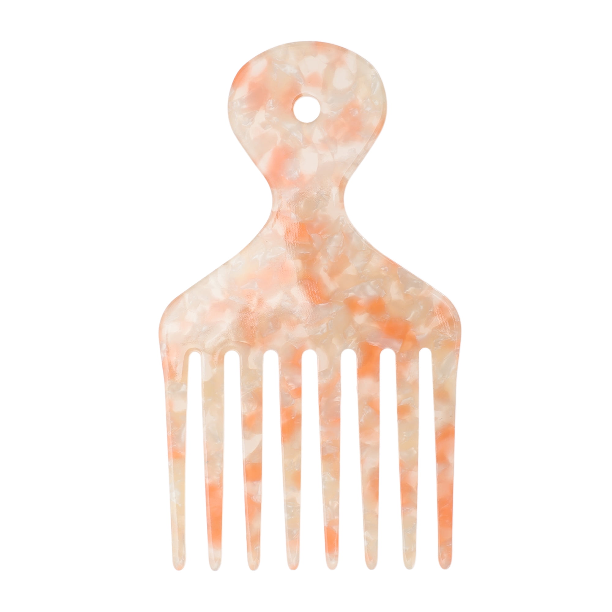 Unique Bargains Wide Tooth Hair Pick Comb Hair Styling Tool for Men Women Orange