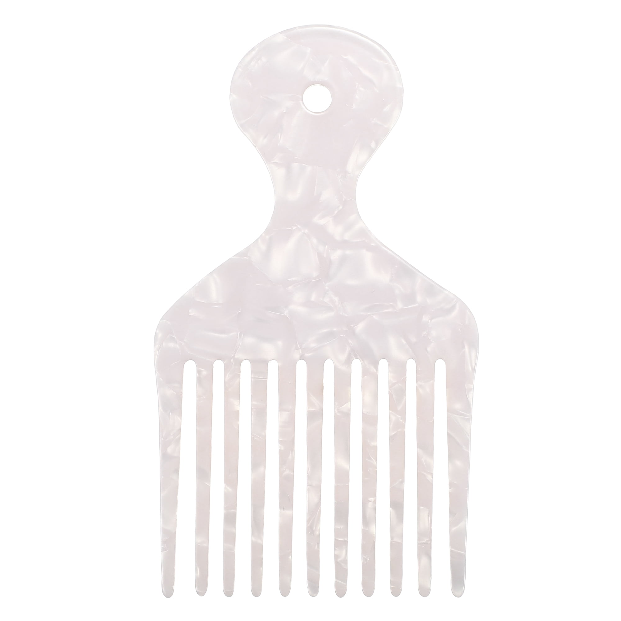 Unique Bargains Wide Tooth Hair Pick Comb Hair Styling Tool for Men Women White 4.8 Inch