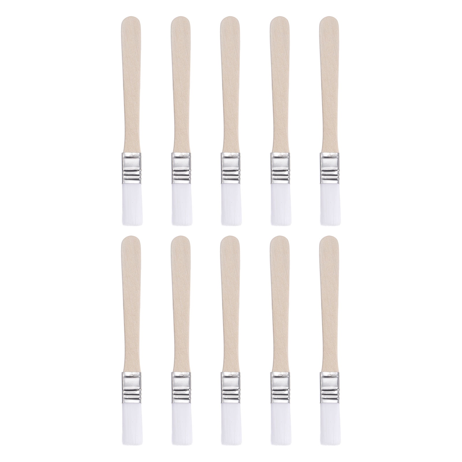 Unique Bargains Width Small Paint Brushes Natural Bristle with Wood Handle Tool 0.5"