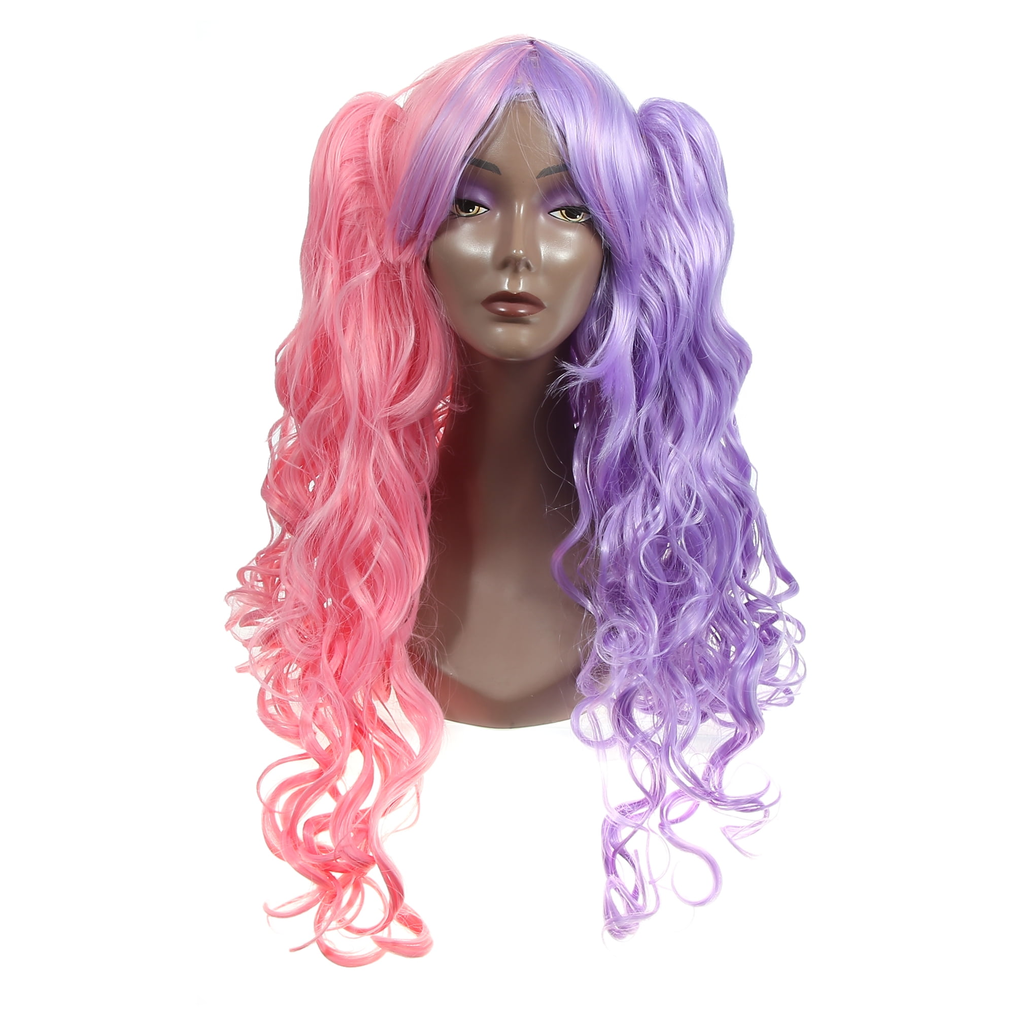 Pink wig ponytail cheap