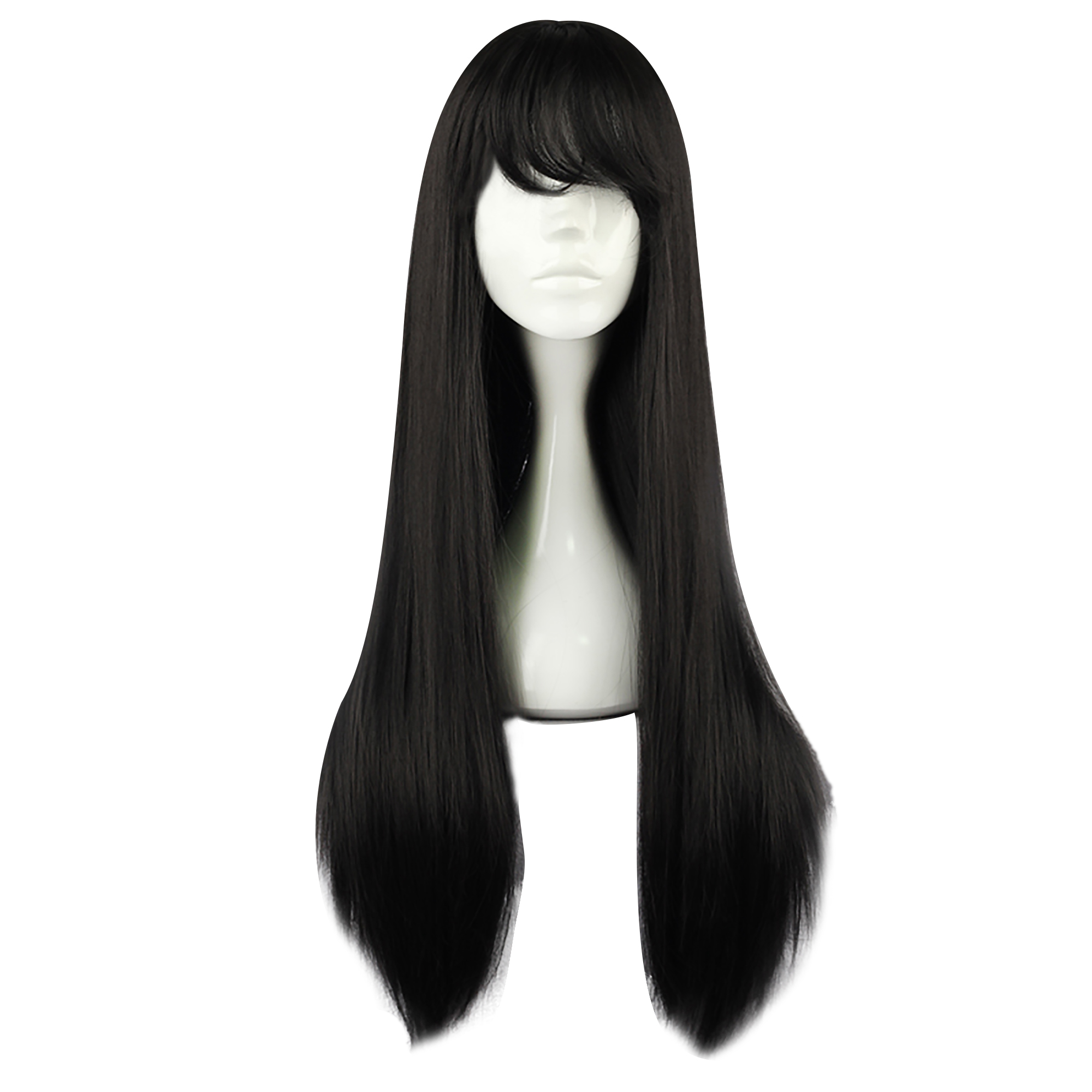 Unique Bargains Wigs for Women 28" Black Wigs for Black Women with Wig