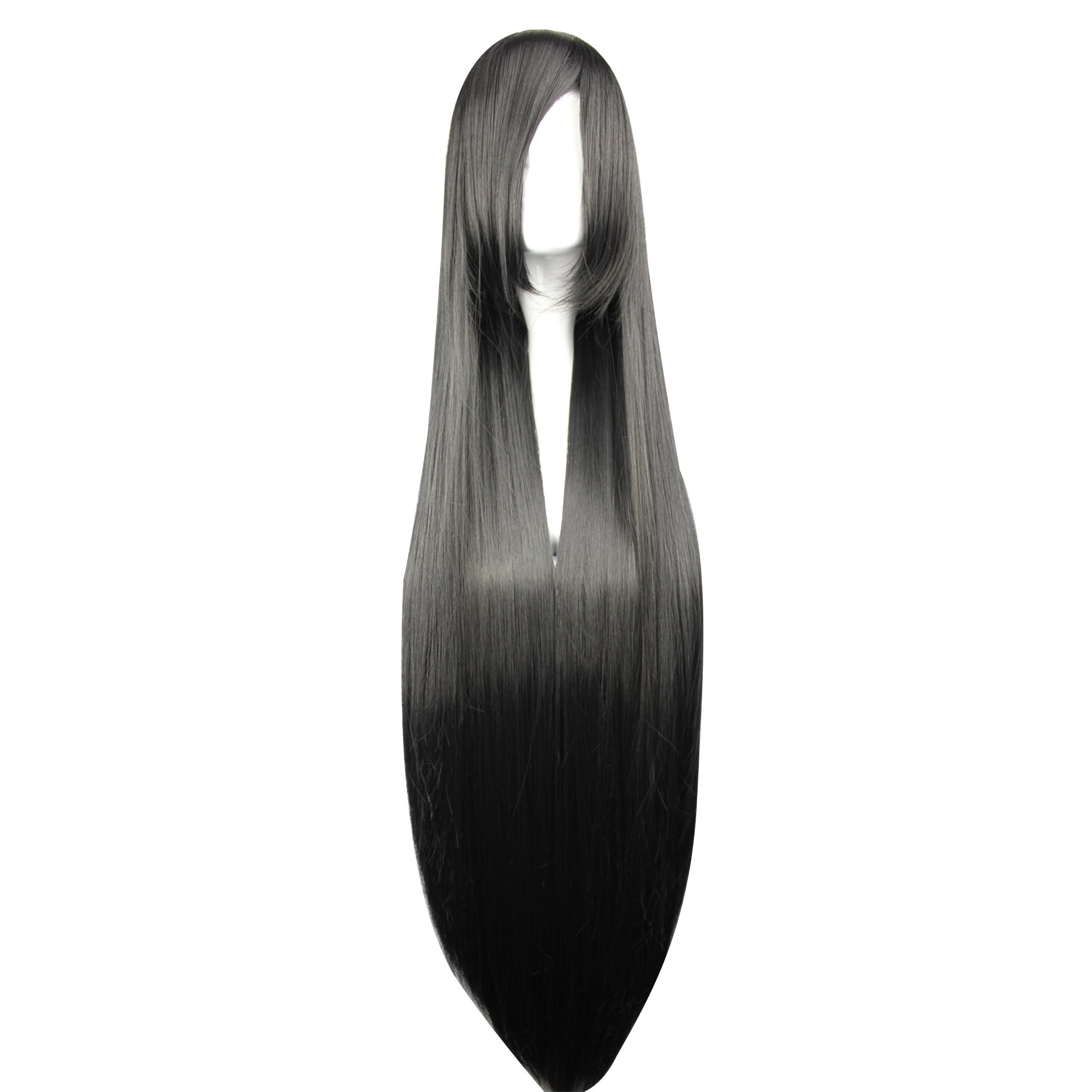 Unique Bargains Wigs for Women 39" Black Wigs for Black Women with Wig