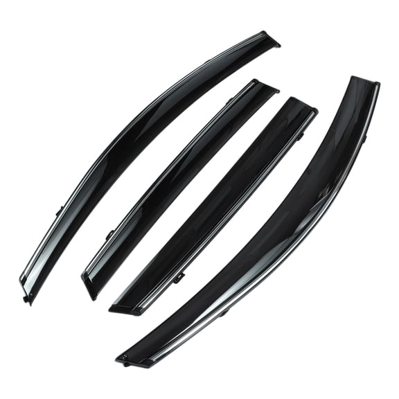 Unique Bargains Window Deflectors Car Side Window Vent Visors for Hyundai Accent Hatchback 2012-2017 Black Rain Guards Sun Visors Wind Vent Visors Window Vent Shades