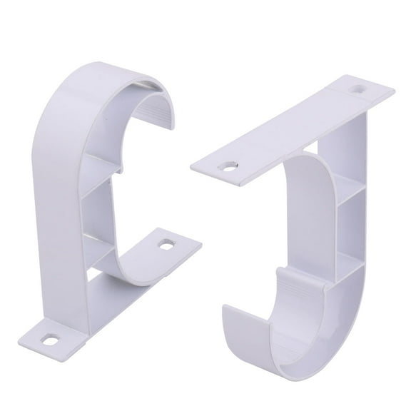 Unique Bargains Window Drapery Ceiling Hanging Holder Wall Curtain Rod Bracket for 1" Dia Rod 2pcs