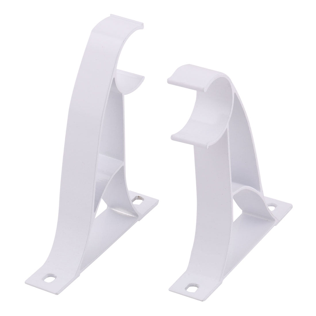 Unique Bargains Window Drapery Curtain Rod Pole Holder Hanging Hook Wall Bracket 2pcs