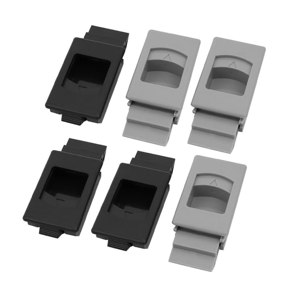 Unique Bargains Window Furniture Plastic Inside Sliding Pull Latch Gray Black 63x28x15mm 6Pcs