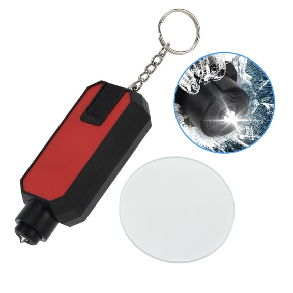 Unique Bargains Window Glass Breaker Seat Belt Cutter Two in One 8.17" x 1.38" Red