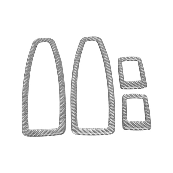 Unique Bargains Window Lift Switch Panel Trim Cover for BMW X1 U11 2023-2024 Front Rear Car Door Window Control Button Sticker Carbon Fiber Silver Tone