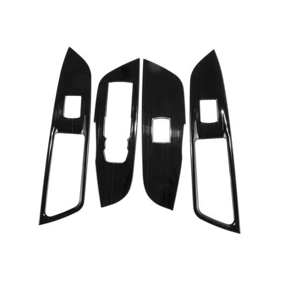 Unique Bargains Window Lift Switch Panel Trim Cover for Chevrolet Blazer 20-23 Front Rear Car Door Window Control Button Interior Accessories Black Titanium Brushed