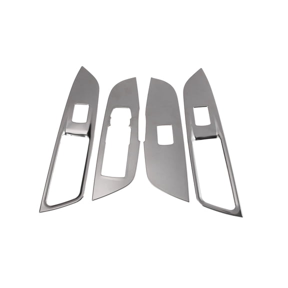 Unique Bargains Window Lift Switch Panel Trim Cover for Chevrolet Blazer 2020-2023 Front Rear Car Door Window Control Button Interior Accessories Matte Silver Tone