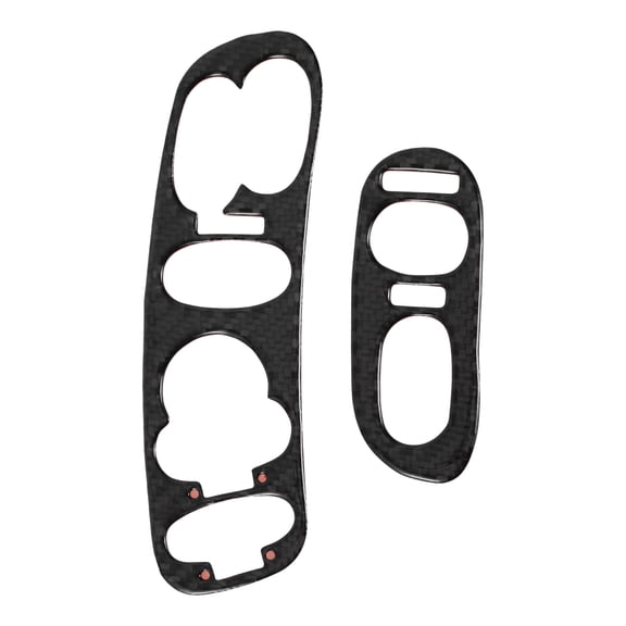 Unique Bargains Window Lift Switch Panel Trim Cover for Chevrolet Corvette C5 98-04 (With Memory Seats) Front Left Right Door Window Control Button Sticker Black