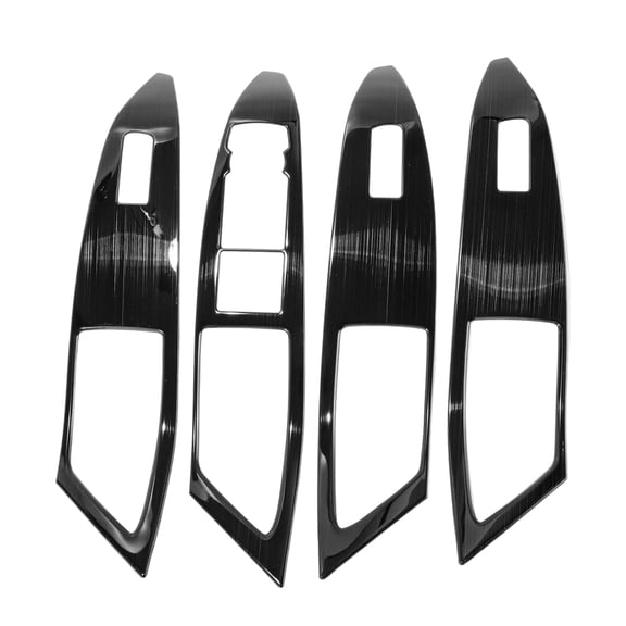 Unique Bargains Window Lift Switch Panel Trim Cover for Ford Focus 2019 Front Rear Car Door Window Control Button Interior Accessories Black Titanium Brushed