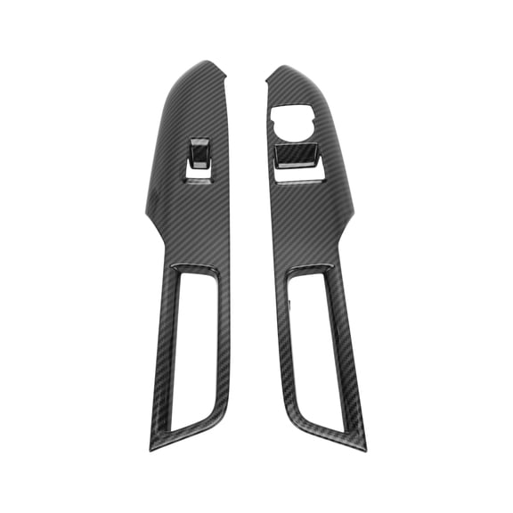 Unique Bargains Window Lift Switch Panel Trim Cover for Ford for Mustang Fastback 2015-2025 Front Left Right Car Door Window Control Button ticker Carbon Fiber Black