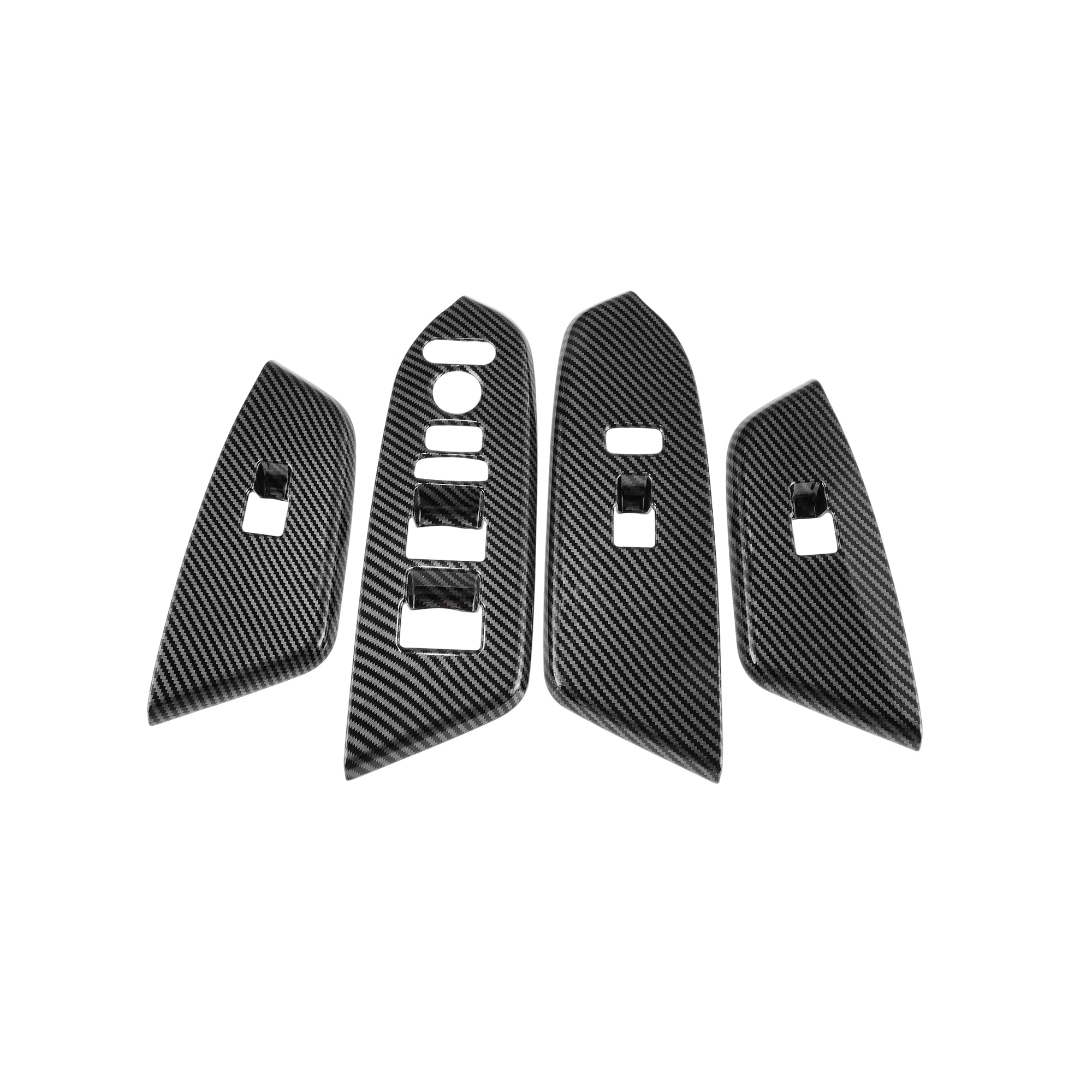 Unique Bargains Window Lift Switch Panel Trim Cover for Honda CRV 2017-2021 Front Rear Car Door Window Control Button Interior Accessories Carbon Fiber Black