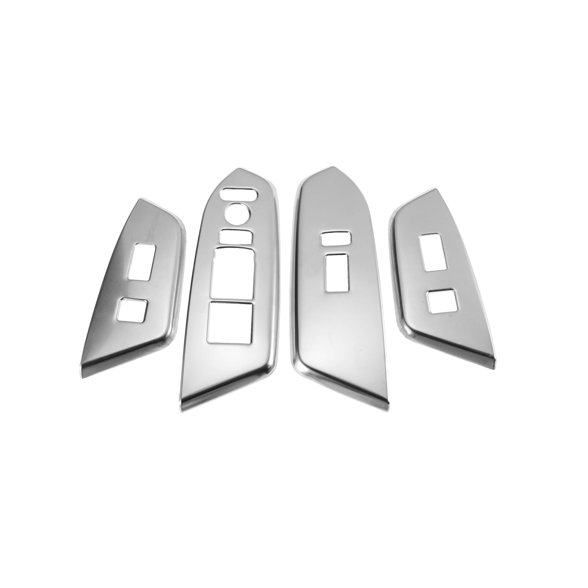 Unique Bargains Window Lift Switch Panel Trim Cover for Honda CRV 2017-2021 Front Rear Car Door Window Control Button Interior Accessories Silver Tone Gray