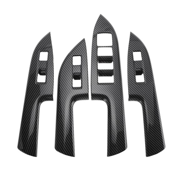 Unique Bargains Window Lift Switch Panel Trim Cover for Lexus NX 250 2022-2025 Front Rear Car Door Window Control Button Interior Accessories Carbon Fiber Black