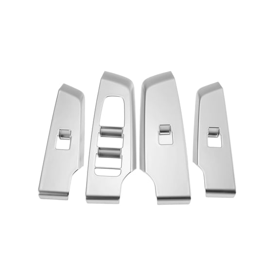 Unique Bargains Window Lift Switch Panel Trim Cover for Mitsubishi Outlander 22-25 Front Rear Car Door Window Control Button Interior Accessories Matte Silver Tone