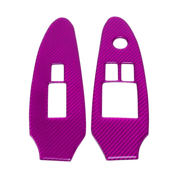Unique Bargains Window Lift Switch Panel Trim Cover for Nissan 370Z Z34 20092020 Front Left Right Car Door Window Control Button Sticker Carbon Fiber Purple
