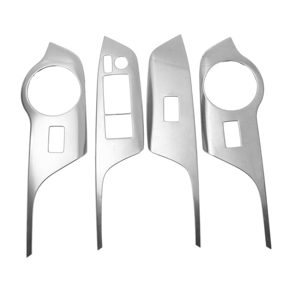 Unique Bargains Window Lift Switch Panel Trim Cover for Toyota C-HR 2018-2023 Front Rear Car Door Window Control Button Interior Accessories Silver Tone