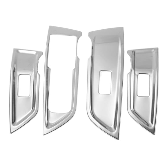 Unique Bargains Window Lift Switch Panel Trim Cover for Audi Q5L 2018-2023 Front Rear Car Door Window Control Button Interior Accessories Silver Tone