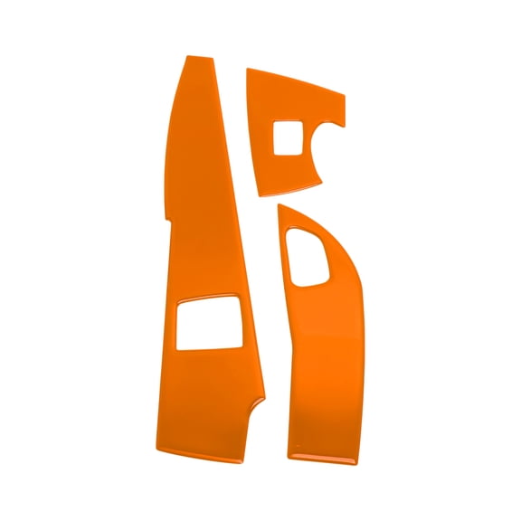 Unique Bargains Window Lift Switch Panel Trim Cover for Chevrolet Corvette C7 Z06 2014-2019 Front Rear Car Door Window Control Button Sticker Orange