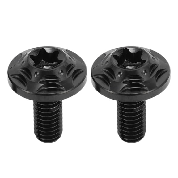 Unique Bargains Windshield Bolts 2 (M6x15mm) Screws Titanium Alloy Black