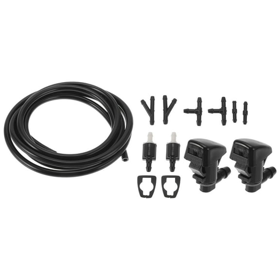 Unique Bargains Windshield Washer Nozzle Kit for Ford Fiesta 11-22 No.8532126020 with Gaskets T Hose Connector