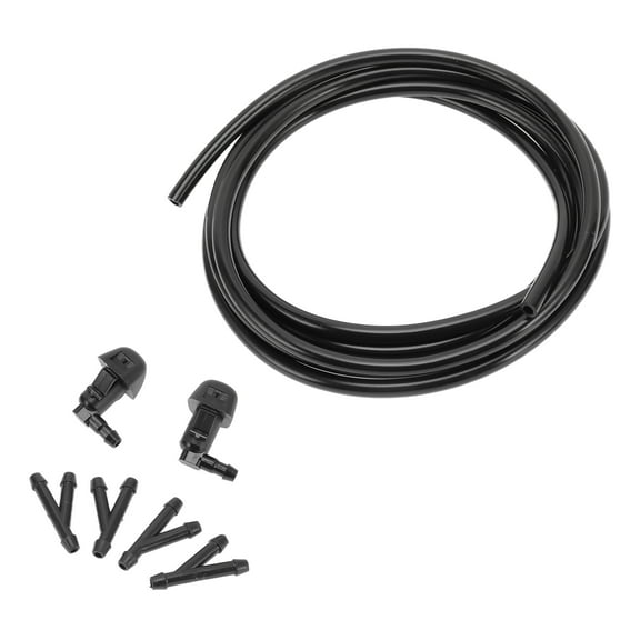 Unique Bargains Windshield Washer Nozzle Kit Front with Fluid Hose for Honda Odyssey 3.5L V6-Gas Black 1 Set